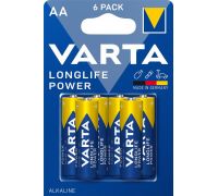 Батарейки щелочные VARTA LONGLIFE POWER AA 1.5В, блистер 6 шт