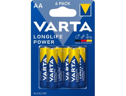 Батарейки щелочные VARTA LONGLIFE POWER AA 1.5В, блистер 6 шт